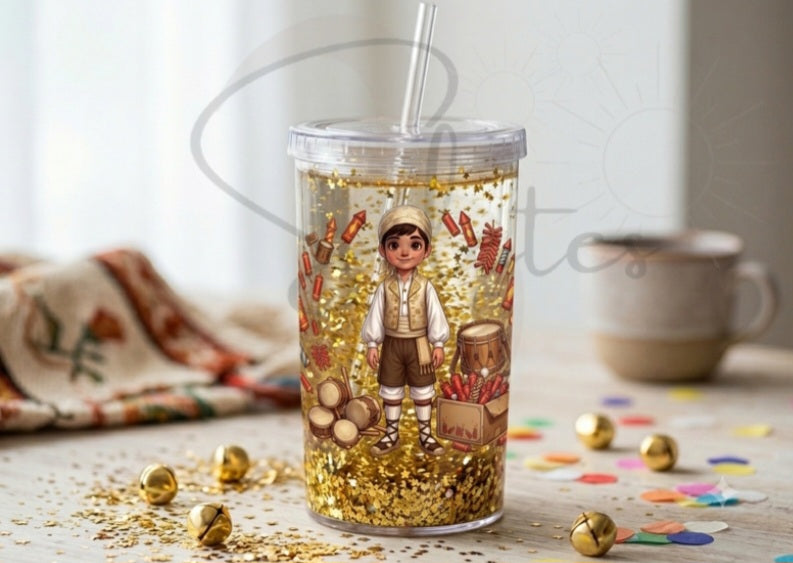 Vaso snowglobe - Fallero y pólvora