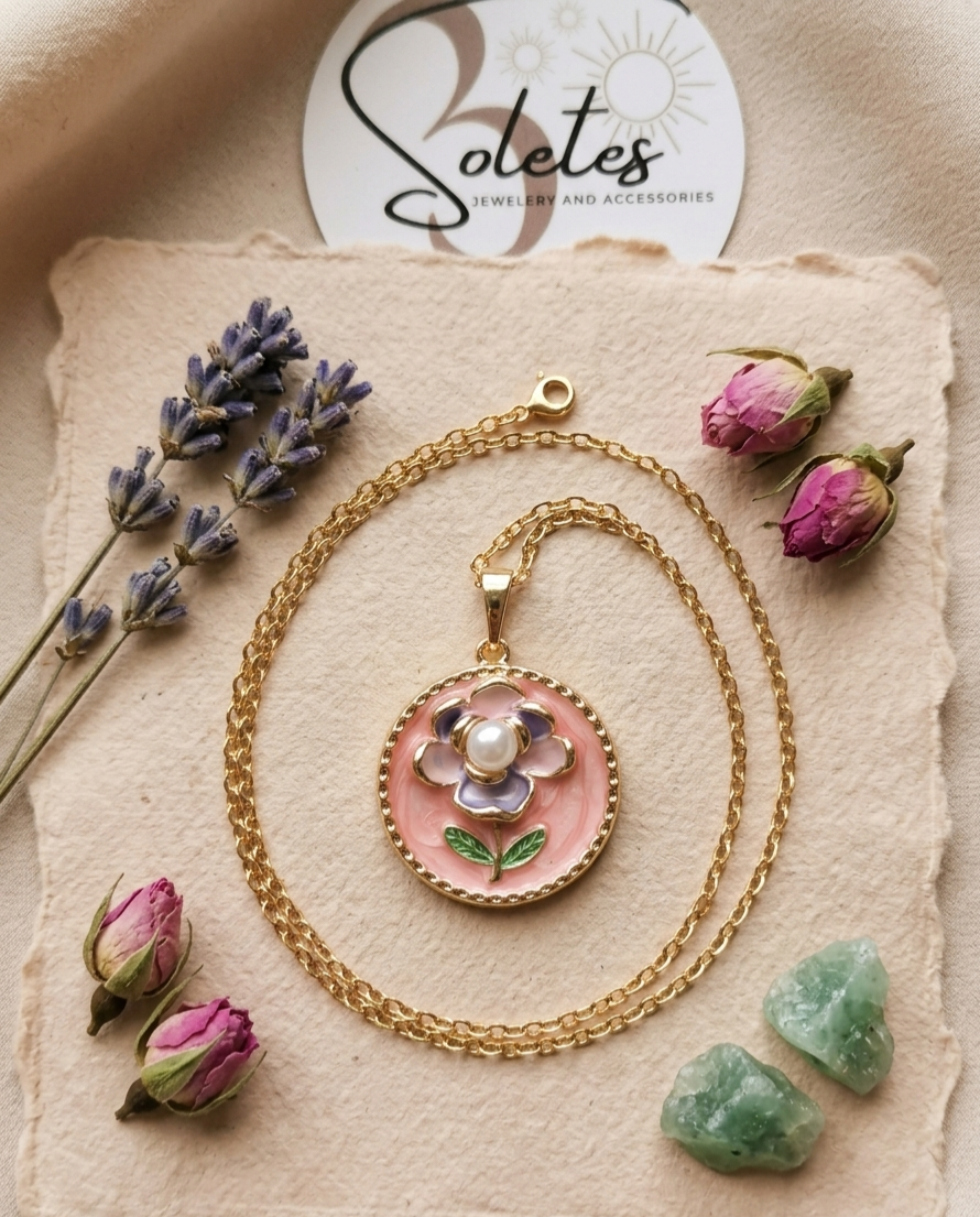 Camafeo floral circular