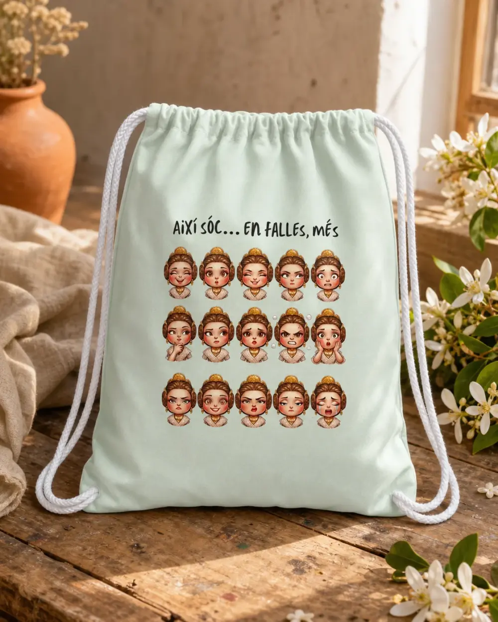 Mochila Verde agua – Així sóc... En Falles, més
