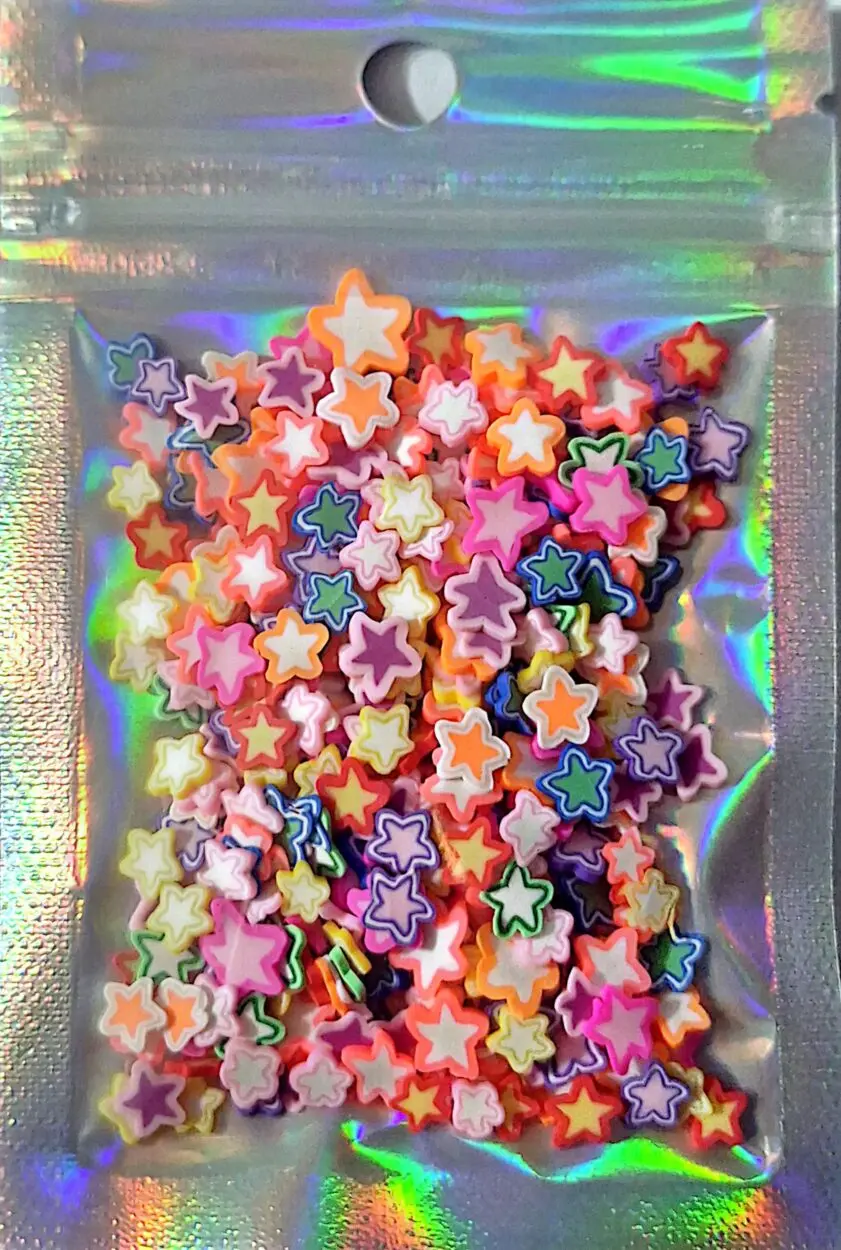 Lamina arcilla polimerica estrellas colores